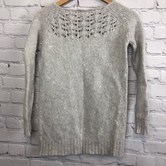 Anthropologie Moth Tunic Sweater Gray Wool Sz Sm - Picture 2 of 8